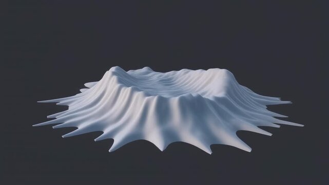 Abstract white feather particles in motion sequence