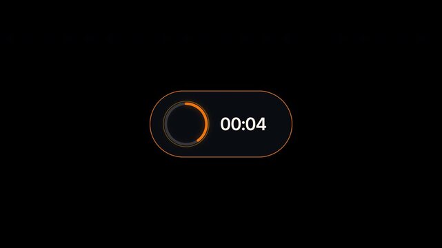Ten Second Livestream Count Up Timer with Neon Outer Halo Ring