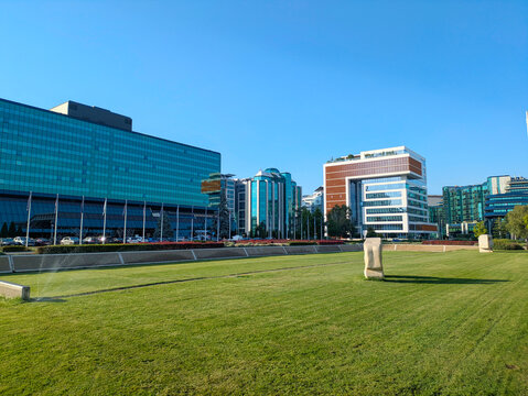 Modern glass business buildings Belgrade