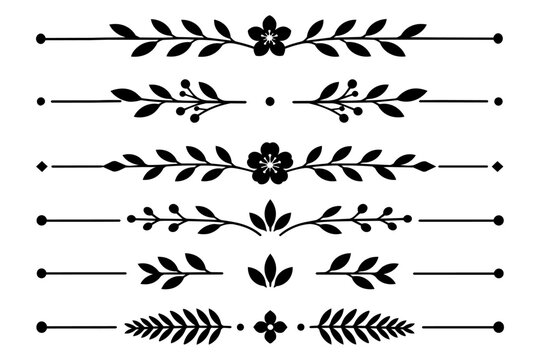 Fun graphic divider set in black and white vector for presentations and other graphic design layouts 