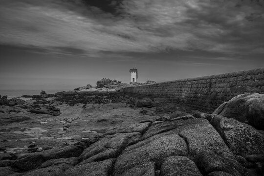 Phare de Trevignon on the french atlantic coast.
