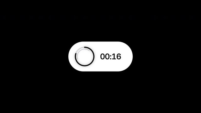 Twenty Second Broadcast Countdown Timer with White Inner Pulse Ring