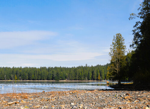 Cultus Lake Provincial Park during a winter season in Fraser Valley, British Columbia, Canada