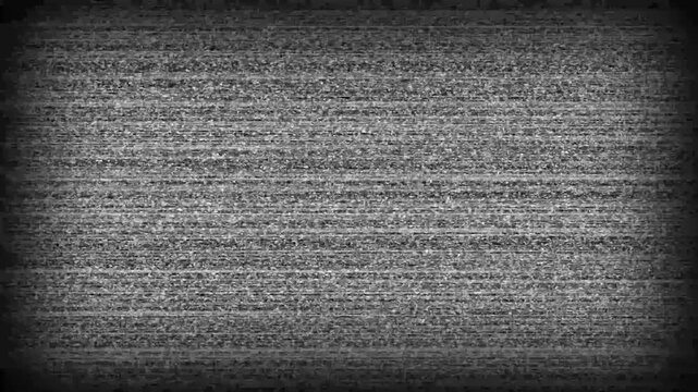 TV error with static noise and bad signal distortion background. Abstract TV error texture featuring glitch interference and scan line noise. 4k quality animation video..