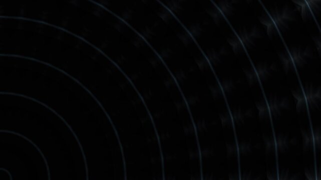 An abstract digital artwork featuring glowing stars and curved lines against a dark space background