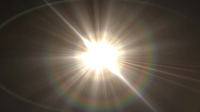 Explosive light burst erupts from the center. Radiating rays stretch outward rapidly