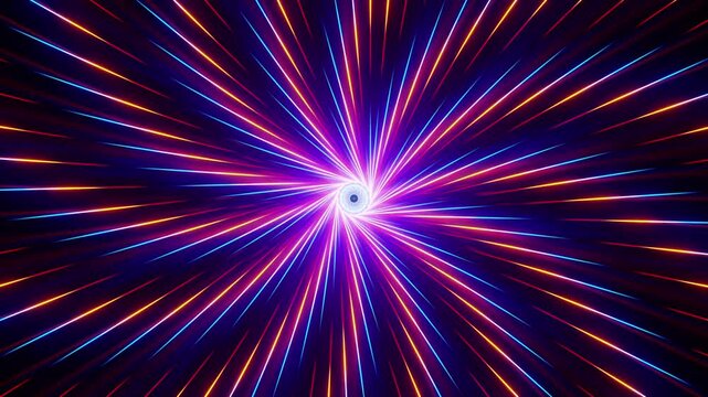 Abstract energy trails pattern with rotating spiral illusion effect loop background