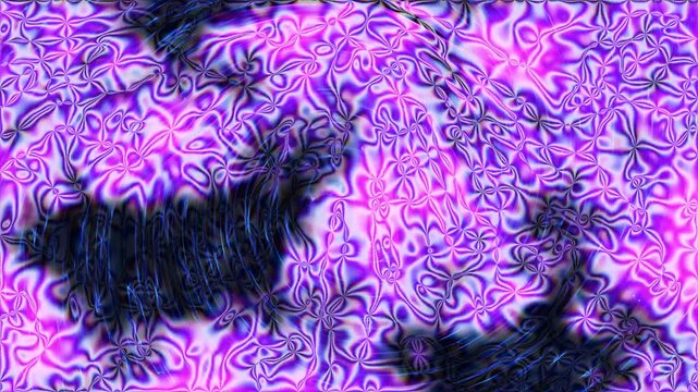 Beautiful abstract digital design featuring vibrant purple, pink, and blue swirling patterns and floral motifs