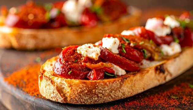 Croatian Kulen Sandwich with Fresh Peppers