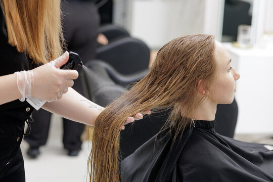 Professional Hair Treatment with Serum for Beautiful Hair Extensions