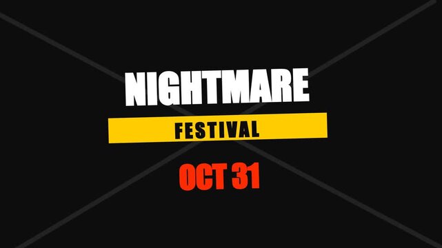 4K Kinetic Typography Cyberpunk Glitch Motion Graphic Template - Abstract Halloween Punk Rock Text Animation Loop for Promos and Social Media Bumper