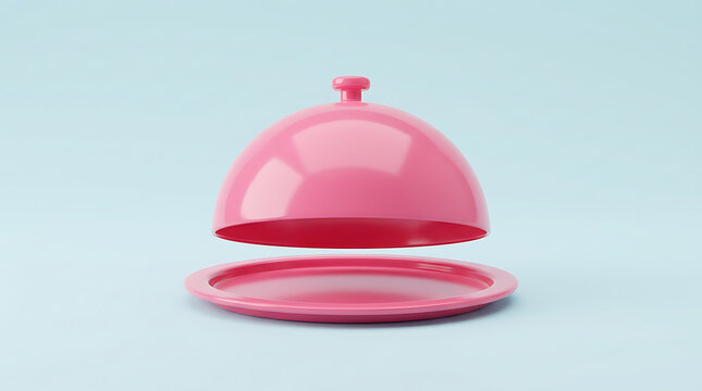 A pink serving dish with lid on a table indoors