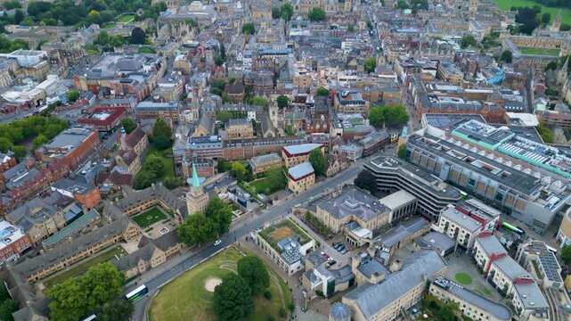 St Peters College. Aerial shot Oxford UK