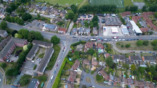 Tilehurst Reading shot Aerial view UK