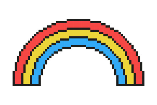 Colorful Pixel Rainbow &mdash; Retro 8-Bit Weather Icon