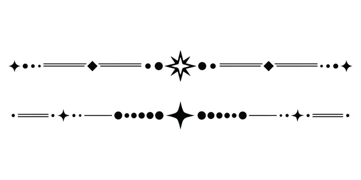 Black star and dot line dividers
