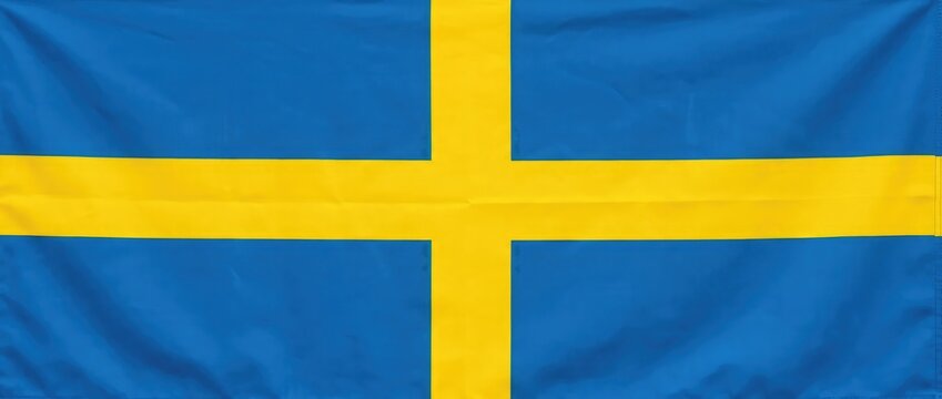 The flag of Sweden, featuring a blue background with a yellow Scandinavian cross