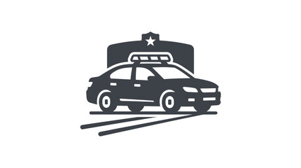 Police car with lights on top. © Amjad