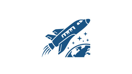Rocket Ship Spacecraft Flying High. © Amjad
