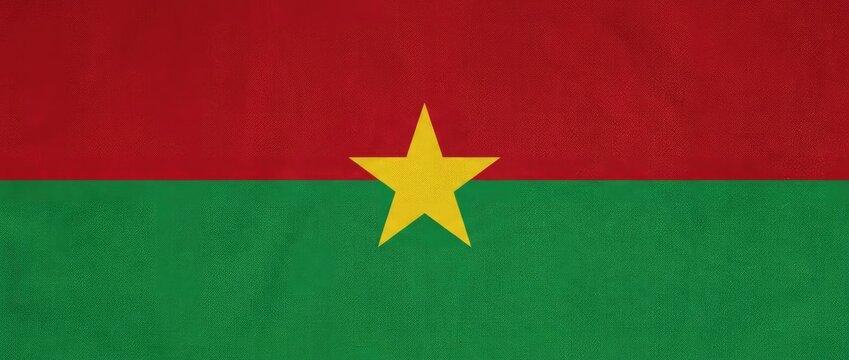 A flag with horizontal stripes of red and green, with a yellow star in the center.