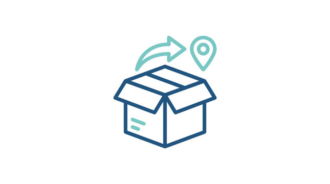 Delivery box with location pin.