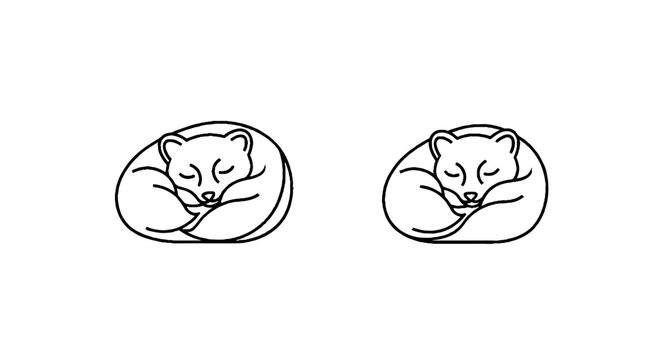 Two sleeping cats curled up in peaceful rest.