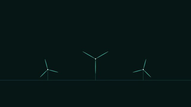Three minimalist glowing trident symbols floating against a deep black backdrop