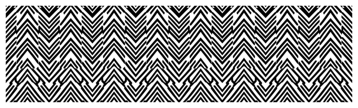 Geometric chevron pattern with parallel diagonal lines in black and white minimalist style