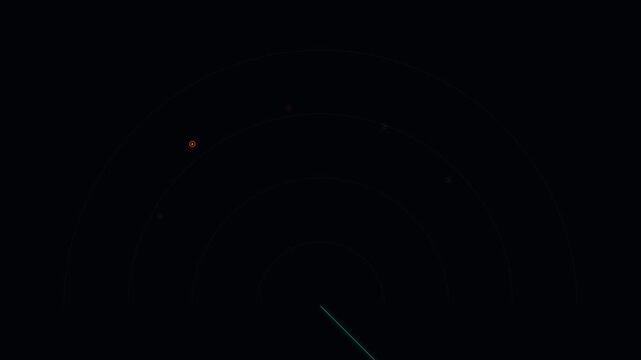 A single diagonal line on a solid black background with a small letter m