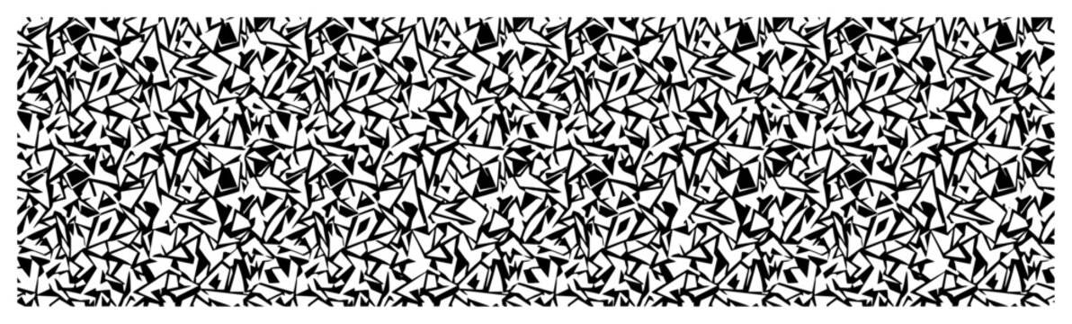 shattered geometric pattern border with dense chaotic crystal shard abstract design