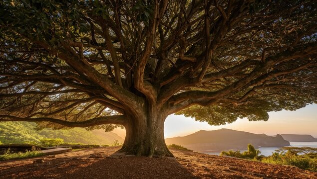 massive laurel tree with a broad canopy on La Gomera