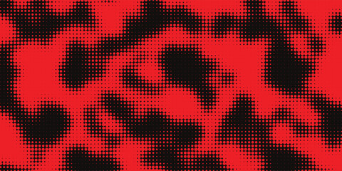 Abstract red and black halftone background with organic liquid camouflage pattern eps10 © Aku