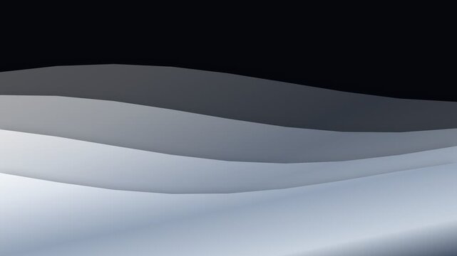 Minimalist abstract background with smooth flowing grayscale layered curves