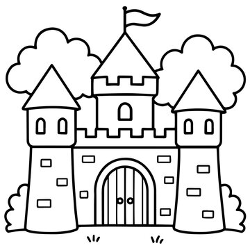 house, castle, town, building, illustration, city, vector, architecture, cartoon, old, design, art, street, home, drawing, urban, village, sketch, icon, tower, fantasy, medieval, fortress, roof, vinta