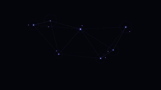 A glowing celestial constellation map against the deep black night sky