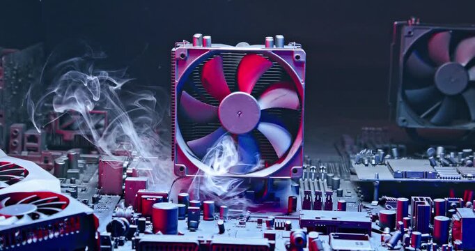 Main processor (CPU) during malfunction fan on heatsink.