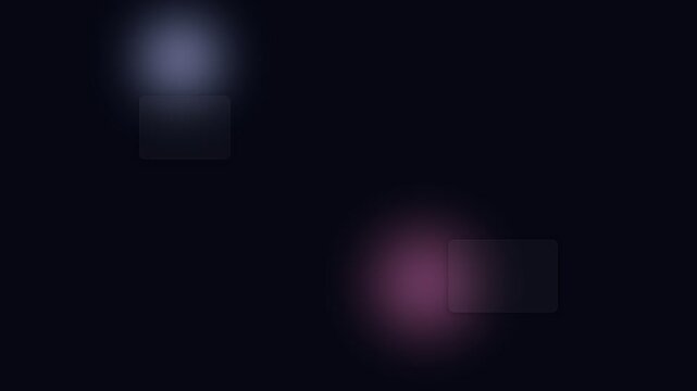 Two translucent rectangular floating glass panels against dark backgrounds