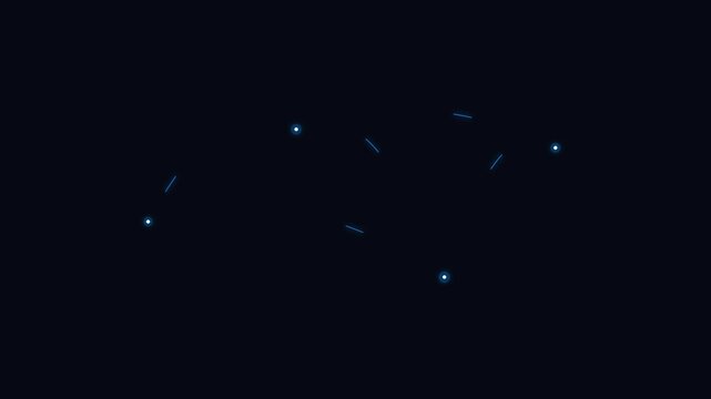 Minimalist representation of the constellation sagitta against dark space