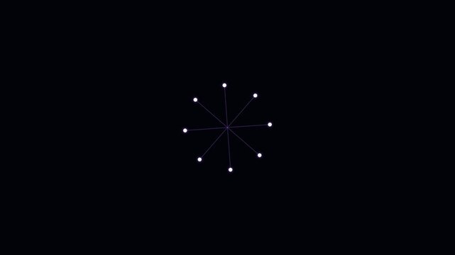 Minimalist geometric pattern featuring white dots arranged in a star shape