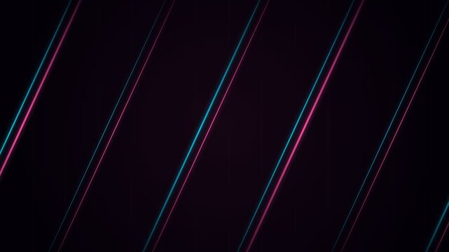 Minimalist background featuring vibrant diagonal neon lines on black canvas