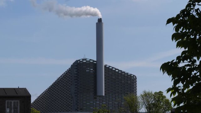 CopenHill waste to energy plant building in Copenhagen city, Denmark