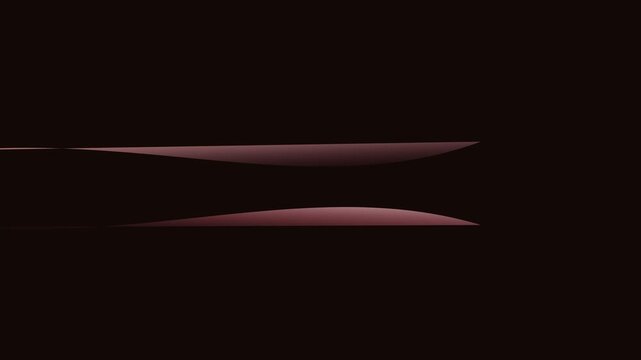 Abstract red curved shapes floating against a deep solid black background