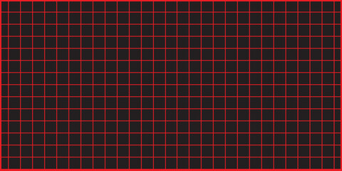 Abstract black background with red grid lines, futuristic geometric neon square mesh pattern, modern high tech digital dark matrix wallpaper vector illustration for banner © didintoreto