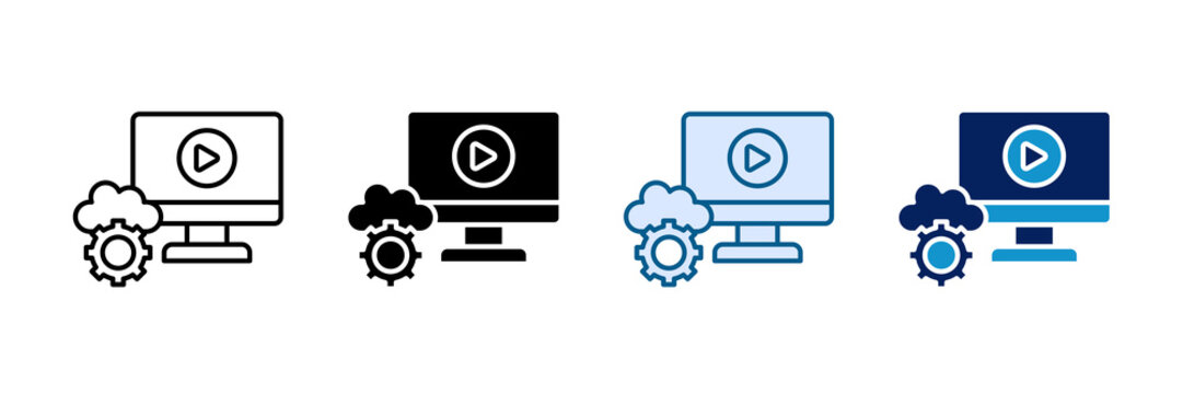 Virtualization Icon Set Multiple Style Collection