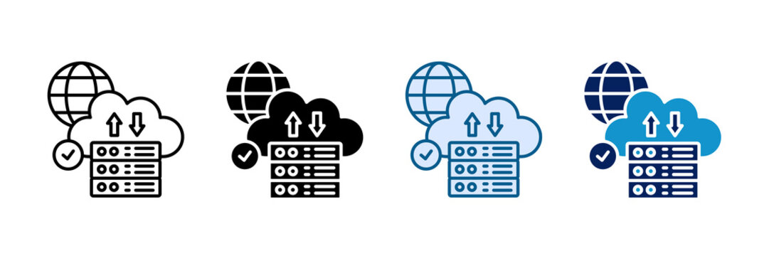 Hosting Icon Set Multiple Style Collection