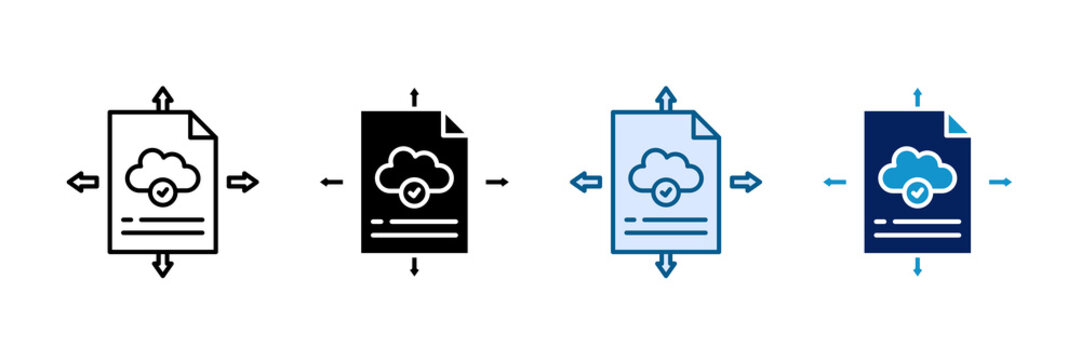 Scalability Icon Set Multiple Style Collection