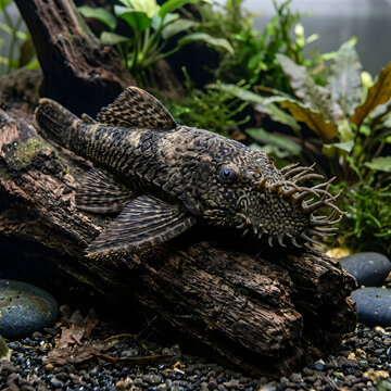 Closeup of a venomous rattlesnake in natural habitat.