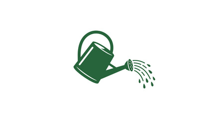 Obraz premium Green Watering Can Icon Illustrating Plant Care