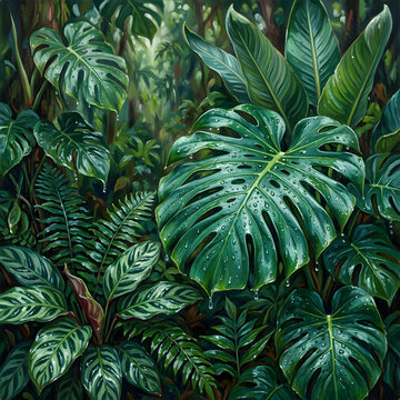 Closeup of a vibrant green houseplant with long leaves.