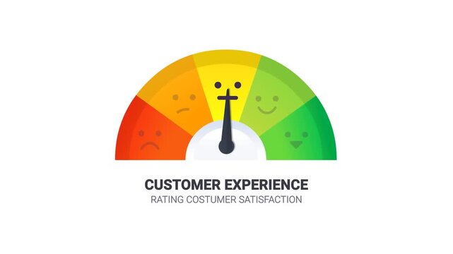 Customer meter experience and customer satisfaction assessment - Speedometer icon